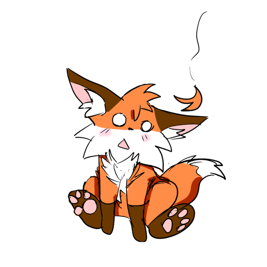 confused anime cute fox baby